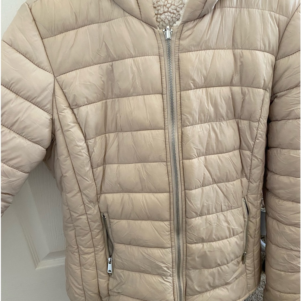 Tan puffer coat